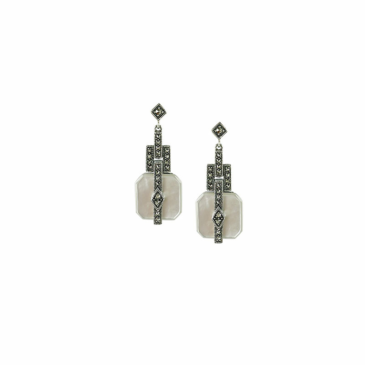 Boucles d'oreilles Rosine Nacre - La Metrop Compagnie