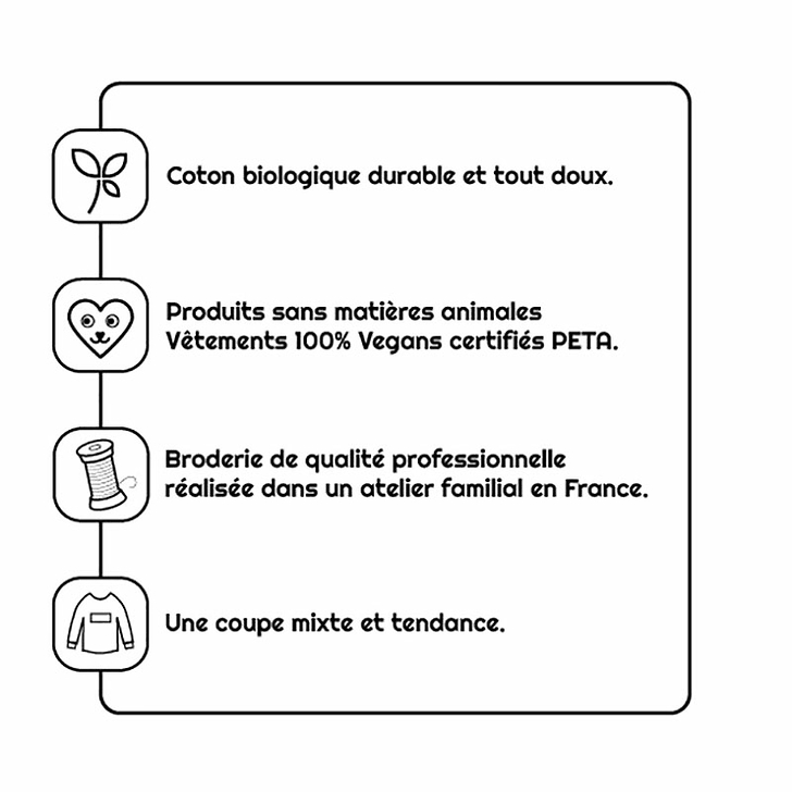 Sweat brodé Bonne Nouvelle - Marine