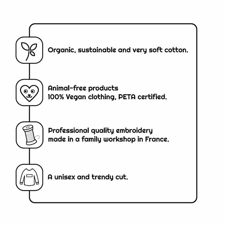 Sweat brodé Bonne Nouvelle - Marine