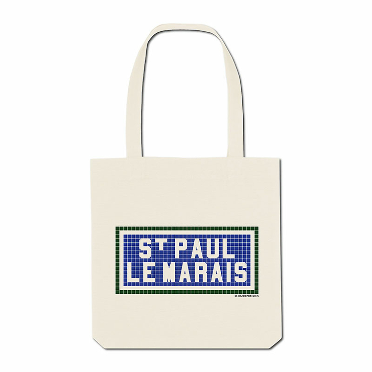 Sac Imprimé St Paul le Marais - Écru