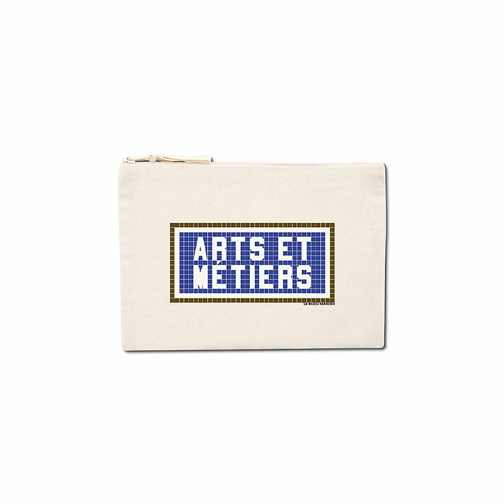 Pochette imprimée Arts et Métiers - Écrue