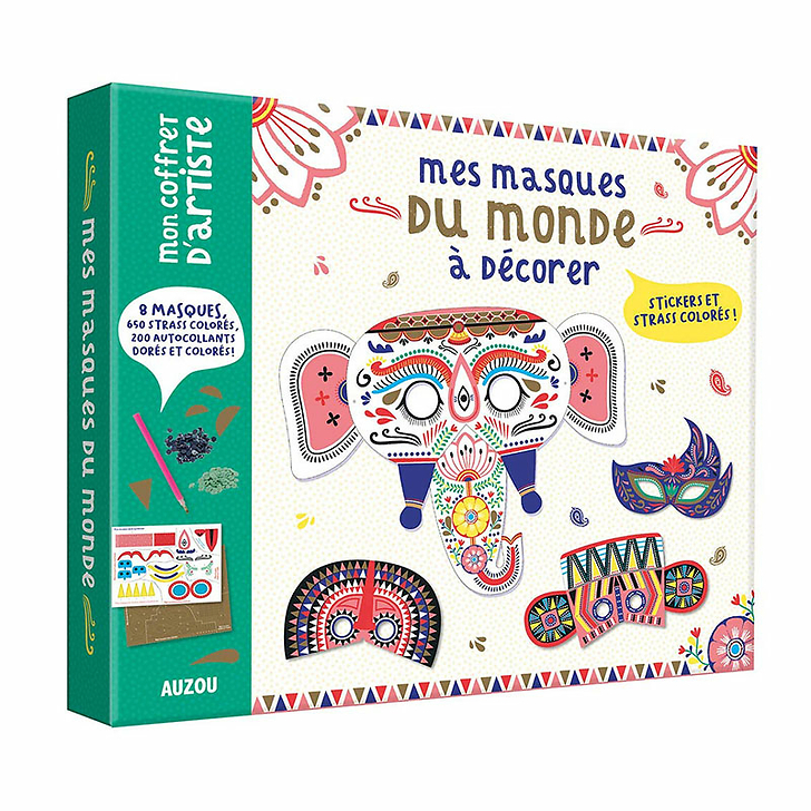 Mon coffret d'artiste - Mes masques masques du monde à décorer