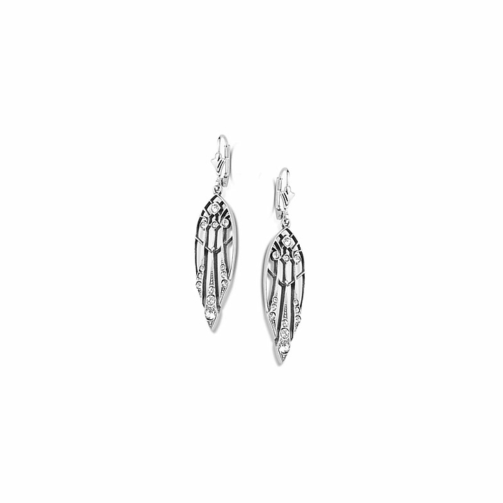 Boucles d'oreilles Art Nouveau Plume