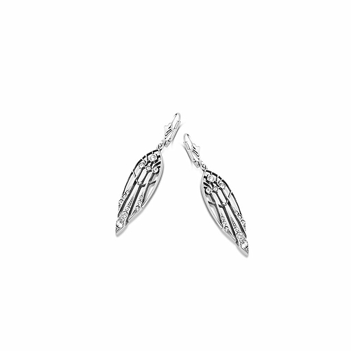 Boucles d'oreilles Art Nouveau Plume