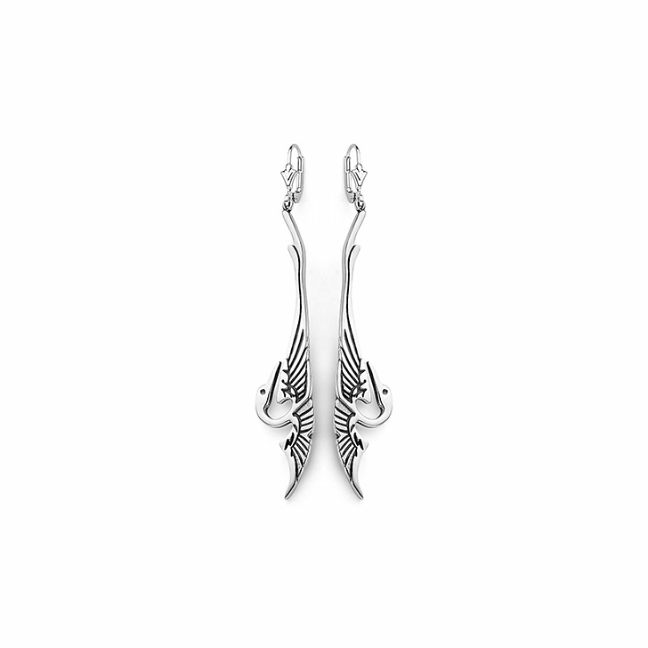 Crane Earrings Art nouveau
