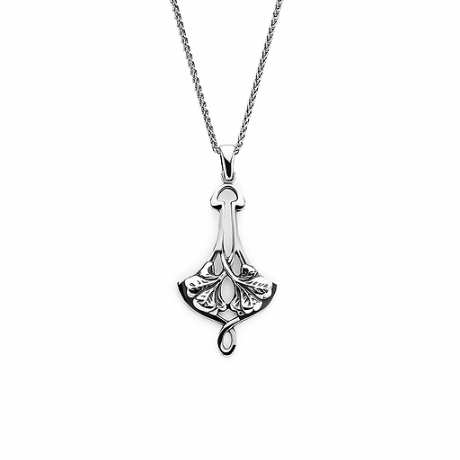 Collier-pendentif Art Nouveau 2 Gingko