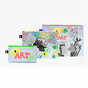 Set of 3 Zip Pockets Art Reflective - Loqi