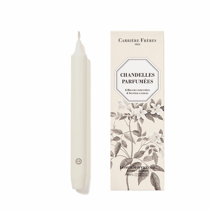 6 Bougies parfumées Jasmin - Carrière Frères