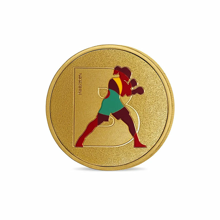 Médaillon Jeux Olympiques et Paralympiques de Paris 2024 - Alphabet Sport B - Boxe