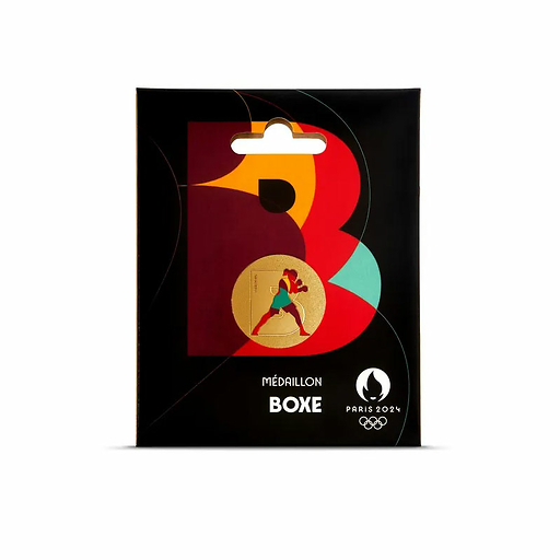 Médaillon Jeux Olympiques et Paralympiques de Paris 2024 - Alphabet Sport B - Boxe
