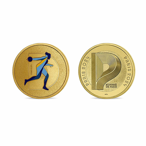 Médaillon Jeux Olympiques et Paralympiques de Paris 2024 - Alphabet Sport D - Lancer de disque