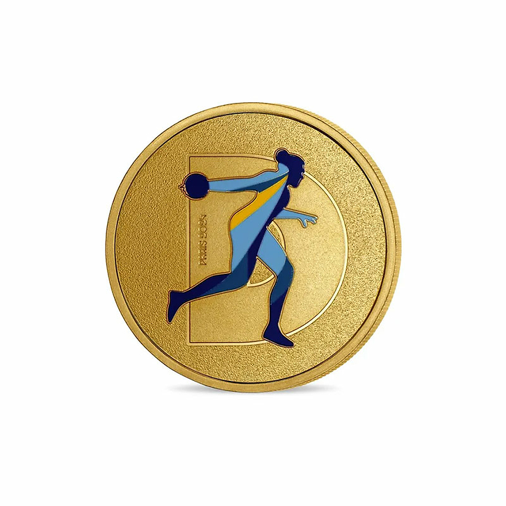 Médaillon Jeux Olympiques et Paralympiques de Paris 2024 - Alphabet Sport D - Lancer de disque
