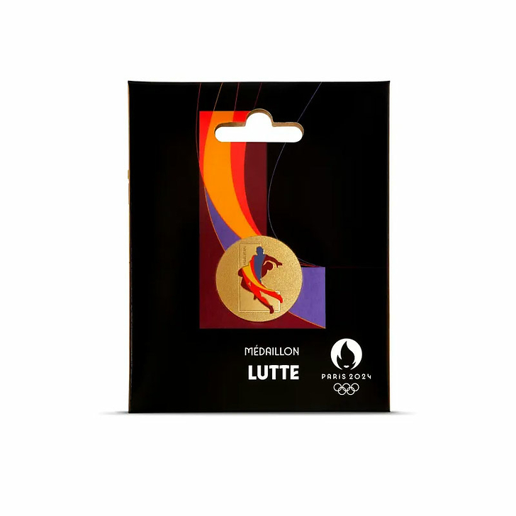 Médaillon Jeux Olympiques et Paralympiques de Paris 2024 - Alphabet Sport L - Lutte