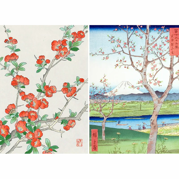 Le Printemps par les grands maîtres de l'estampe japonaise