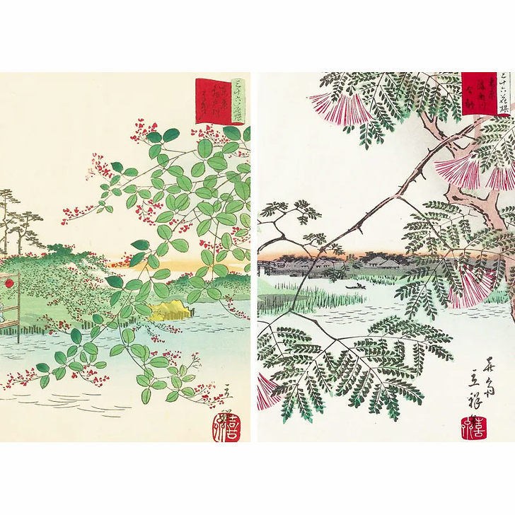 Le Printemps par les grands maîtres de l'estampe japonaise