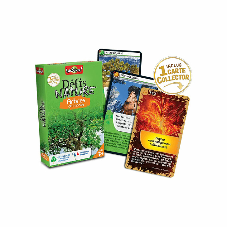Playing cards Nature challenge - Trees of the world - Bioviva