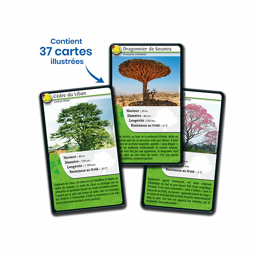 Jeu de cartes Défis nature - Arbres du monde - Bioviva