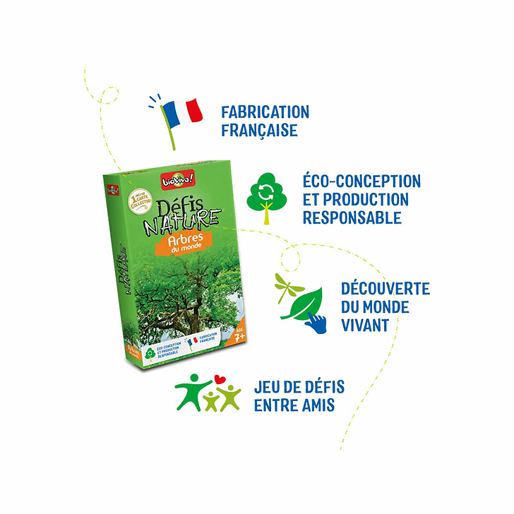 Jeu de cartes Défis nature - Arbres du monde - Bioviva