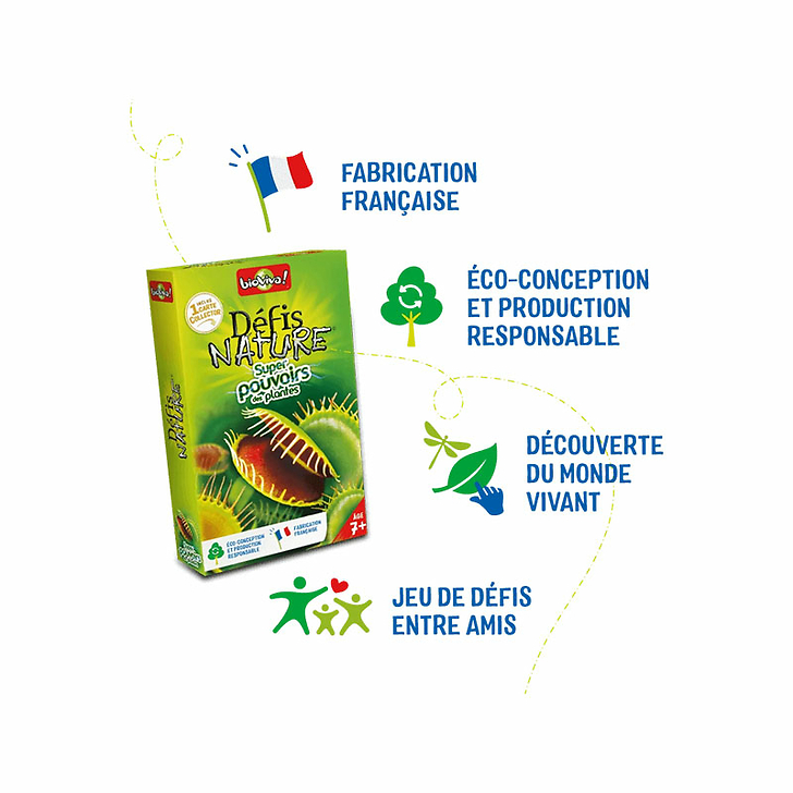 Jeu de cartes Défis nature - Super pouvoirs des plantes - Bioviva