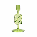 Bougeoir en verre Puddle Vert