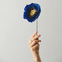 Fleur en papier Coquelicot - Bleu