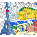 Poster géant à colorier - Paris