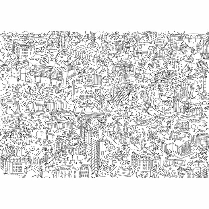 Poster géant à colorier - Paris