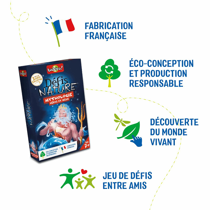 Jeu de cartes Défis Nature - Mythologie, Héros et Dieux - Bioviva