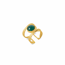 Bague Iris - Agate verte - Collection Constance