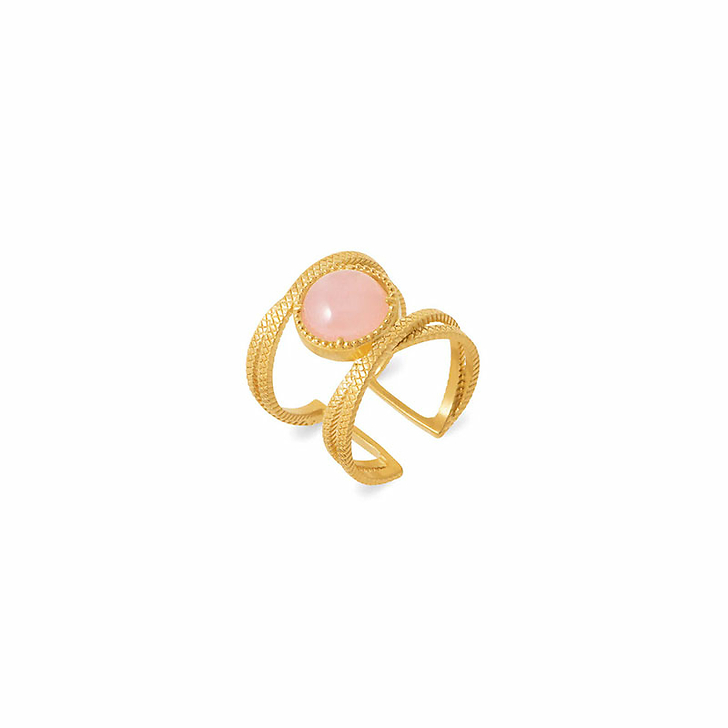 Bague Iris - Quartz rose - Collection Constance