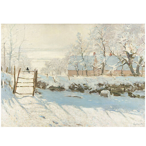 Poster The Magpie by Claude Monet