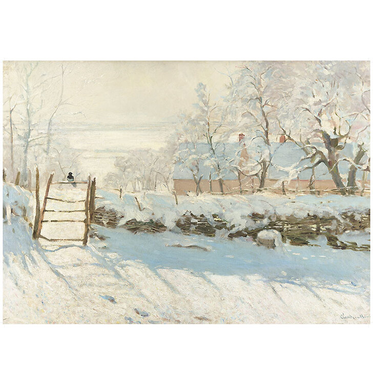 Poster The Magpie by Claude Monet