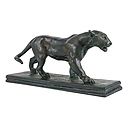 Jaguar marchant Barye - Bronze