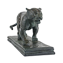 Jaguar marchant Barye - Bronze