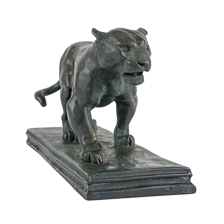 Jaguar marchant Barye - Bronze