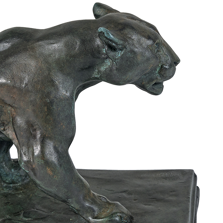 Jaguar marchant Barye - Bronze