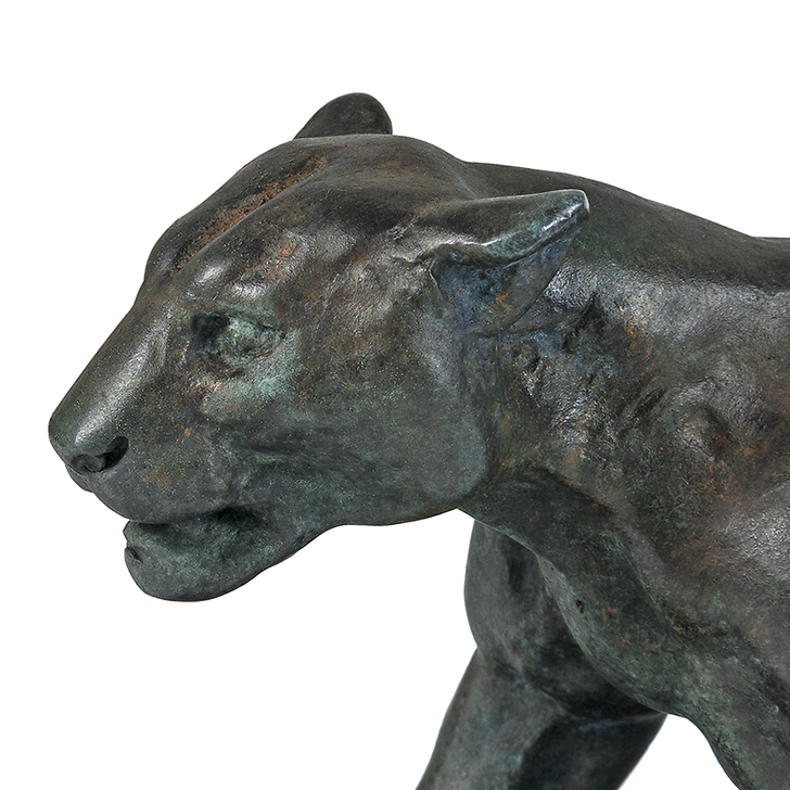 Jaguar marchant Barye - Bronze