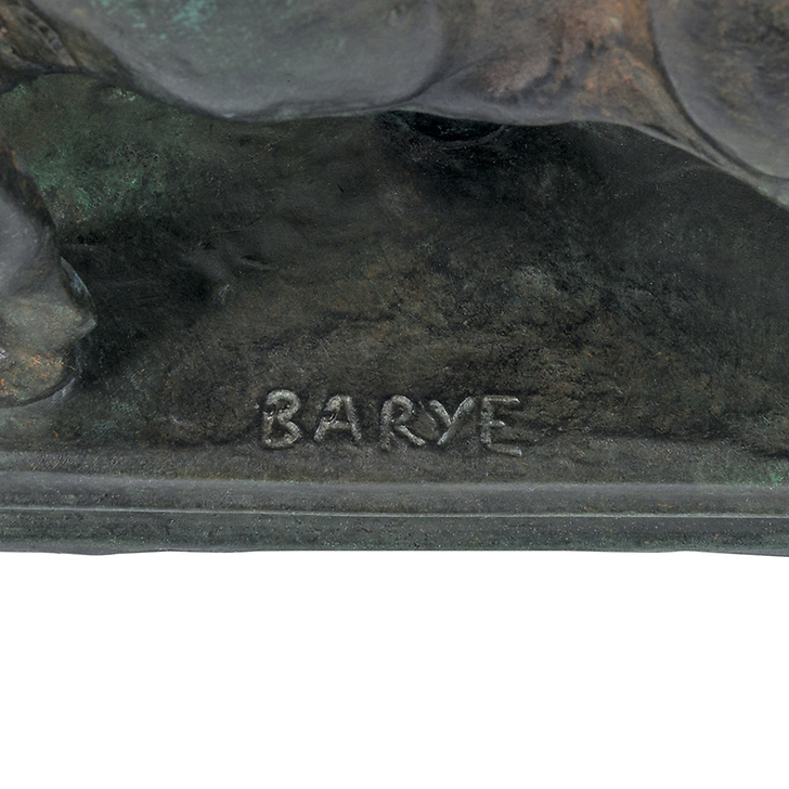 Jaguar marchant Barye - Bronze