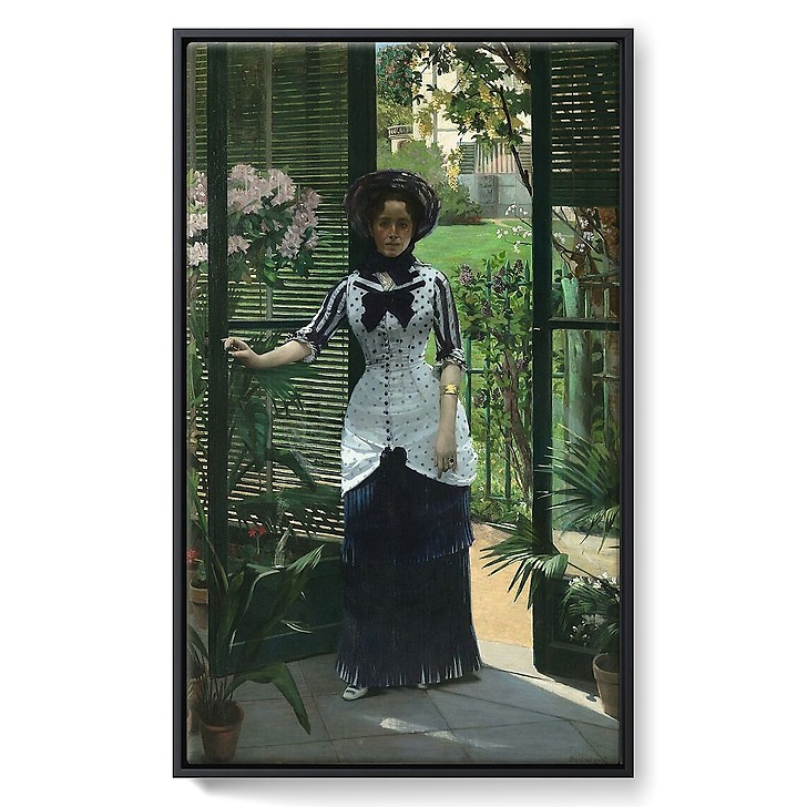 In the greenhouse (framed canvas)