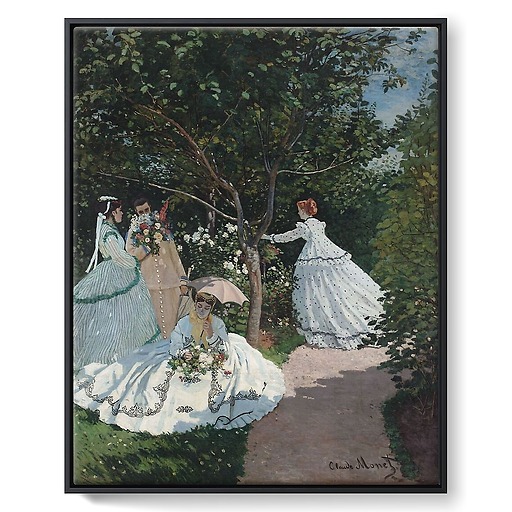 Women in the Garden (framed canvas)
