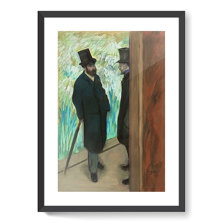 Ludovic Halévy et Albert Boulanger-Cavé dans les coulisses de l'Opéra (affiches d'art encadrées)