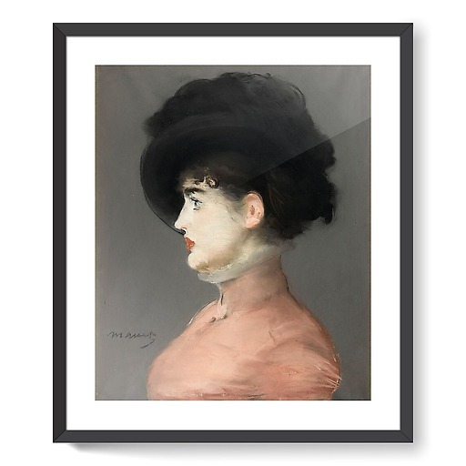La femme au chapeau noir: portrait d'Irma Brunner la Viennoise (affiches d'art encadrées)