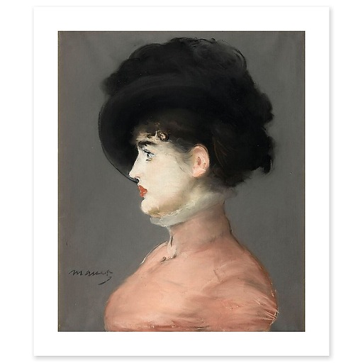 The Viennese: Portrait of Irma Brunner in a Black Hat (canvas without frame)