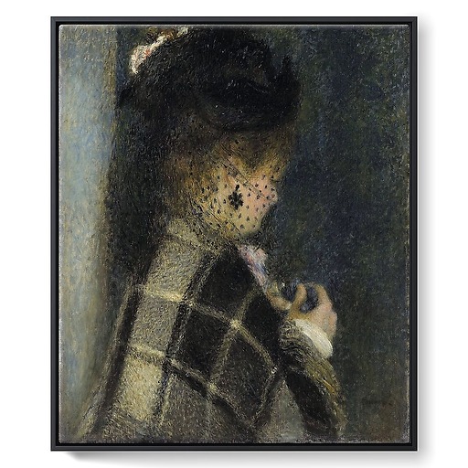 Young woman with a veil (framed canvas)