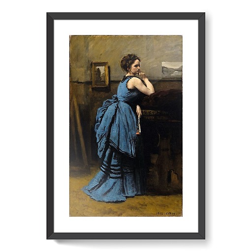 La dame en bleu (affiches d'art encadrées)