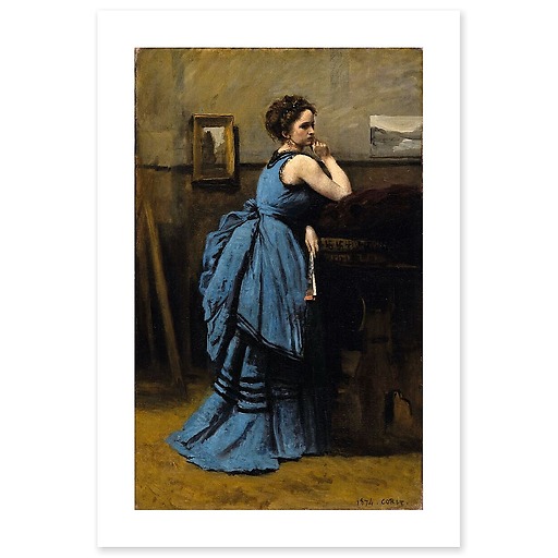 La dame en bleu (canvas without frame)