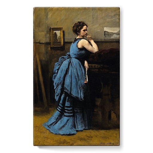 La dame en bleu (stretched canvas)