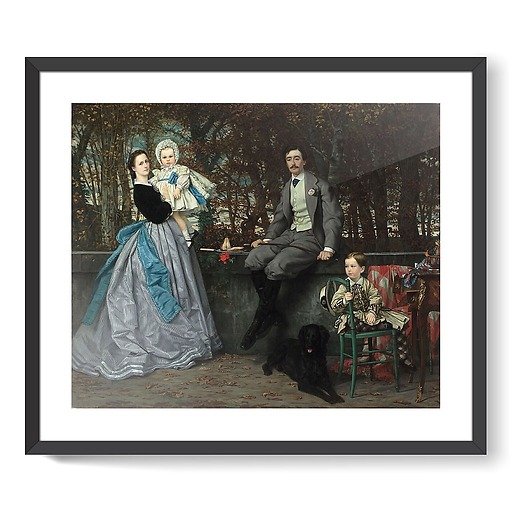 Portrait of the Marquis and Marchioness of Miramon and their children (framed art prints)