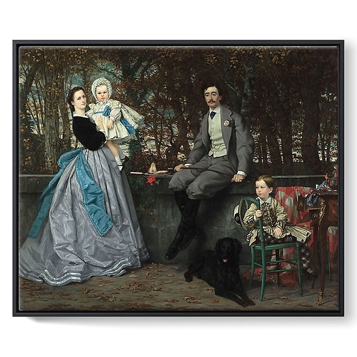 Portrait of the Marquis and Marchioness of Miramon and their children (framed canvas)