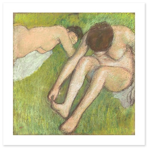 Deux baigneuses sur l'herbe (affiches d'art)